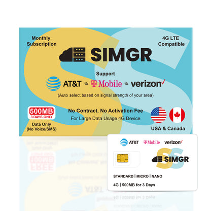 Prepaid Data SIM Card|Free 500MB for 3 Days