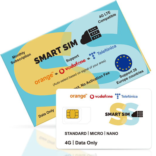 Europe Prepaid SIM Card|FREE 100MB