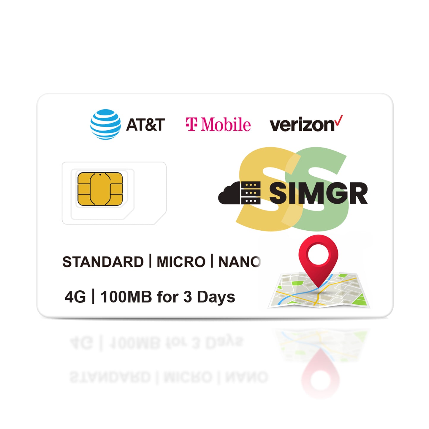 Prepaid Data SIM Card|Free 100MB |For any GPS devices