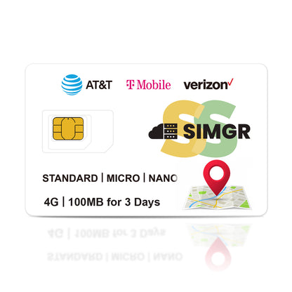 Prepaid Data SIM Card|Free 100MB |For any GPS devices