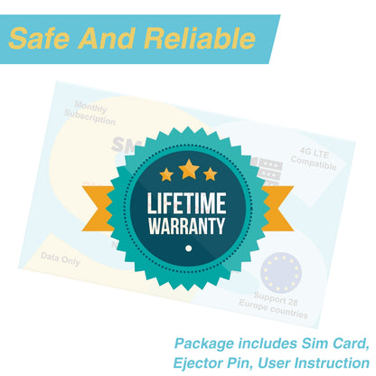 Europe Prepaid SIM Card|FREE 100MB